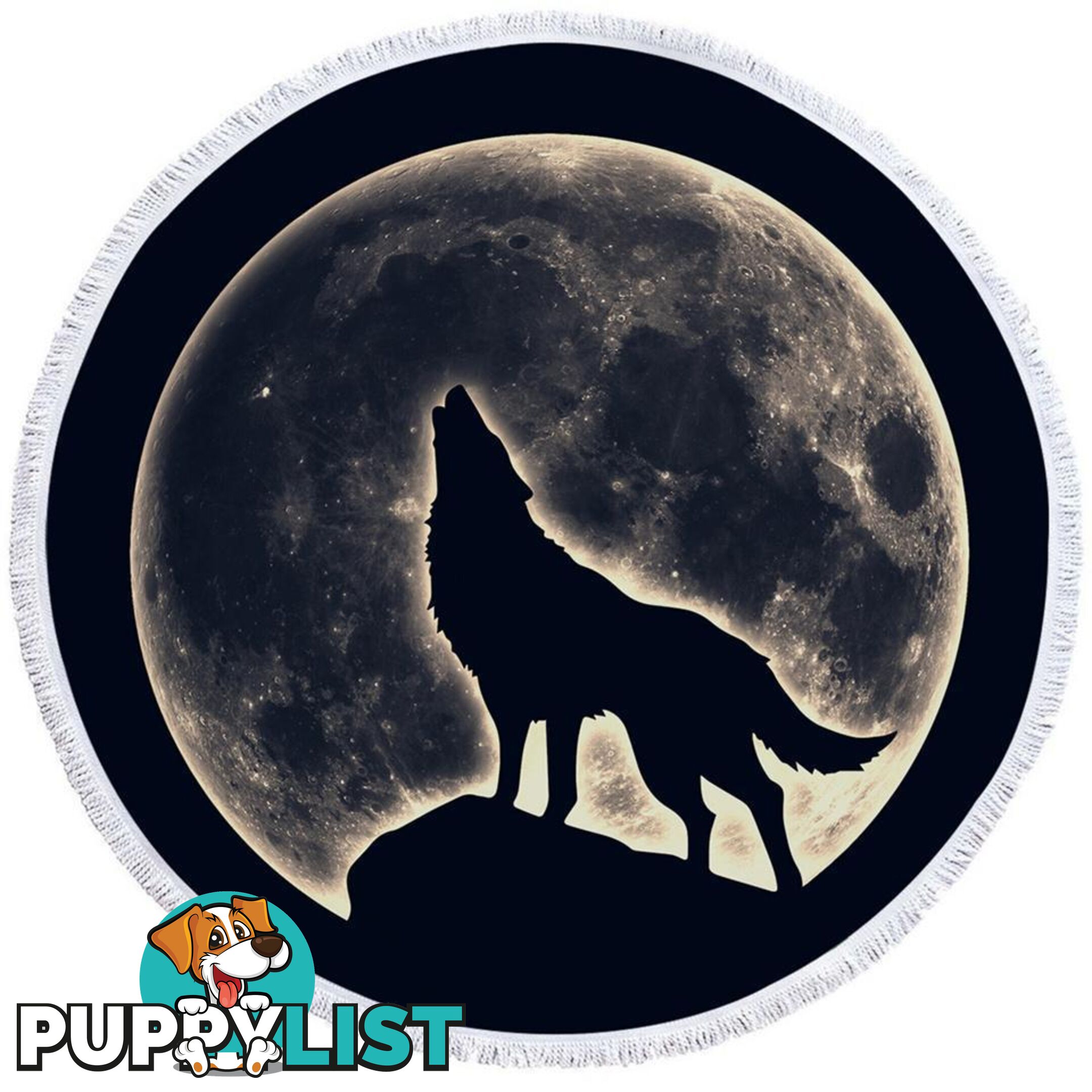 Moon Light Wolf Beach Towel - Towel - 7427046309004