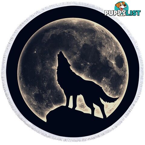 Moon Light Wolf Beach Towel - Towel - 7427046309004