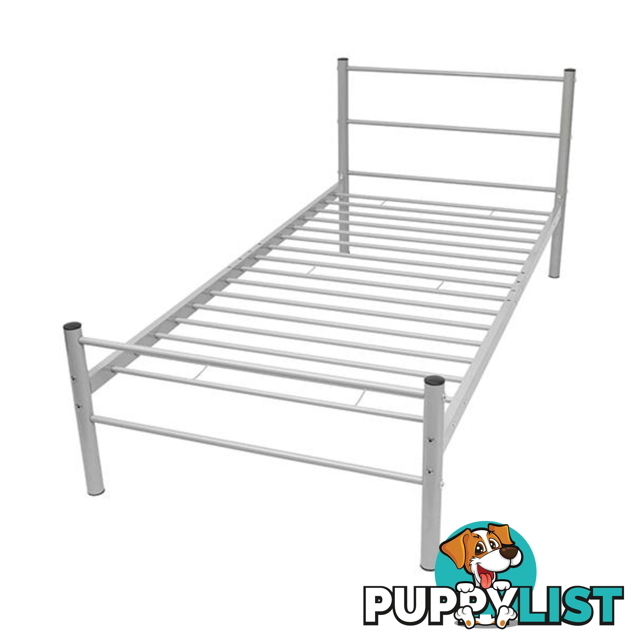 Bed Frame Grey Metal - Unbranded - 787976575731