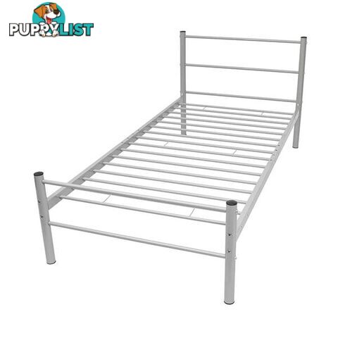 Bed Frame Grey Metal - Unbranded - 787976575731