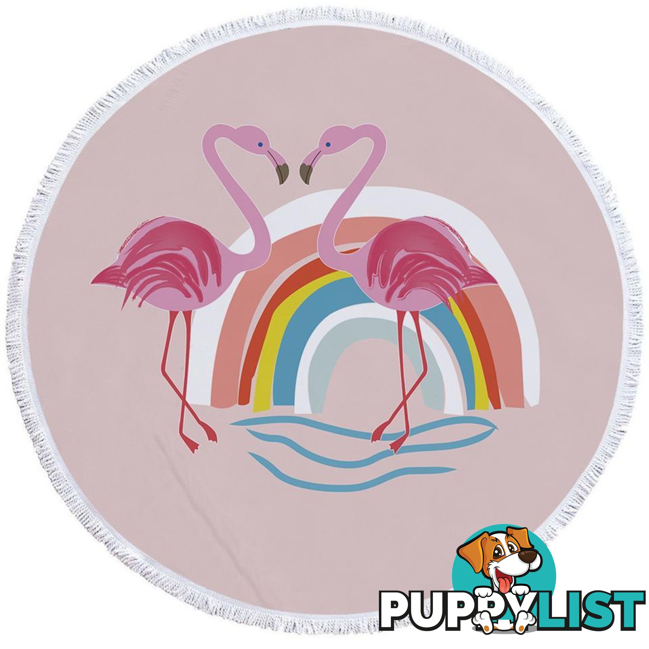 Rainbow Flamingo Beach Towel - Towel - 7427046326377