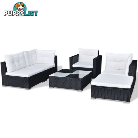 Poly Rattan Garden Sofa Set (17 Pcs) - Black - Unbranded - 4326500416711