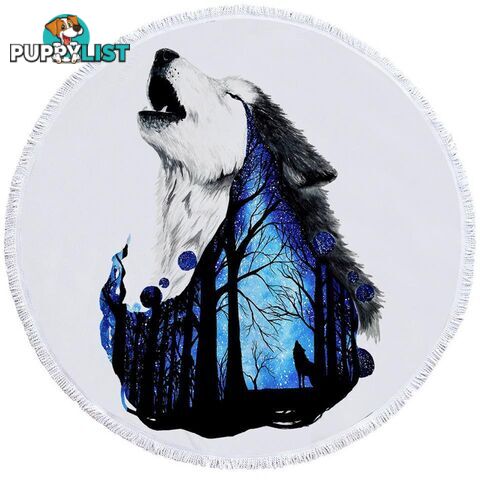 Howling Wolf Beach Towel - Towel - 7427046331166