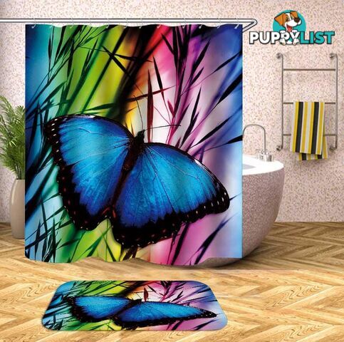 Butterfly Over The Rainbow Shower Curtain - Curtain - 7427046095648