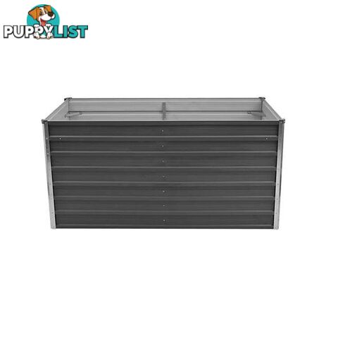 Raised Garden Bed 160 X 80 X 77 Cm Galvanized Steel Grey - Garden Bed - 8718475500636