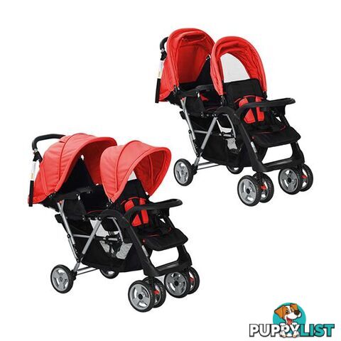 Tandem Stroller Steel - Stroller - 7427046256063