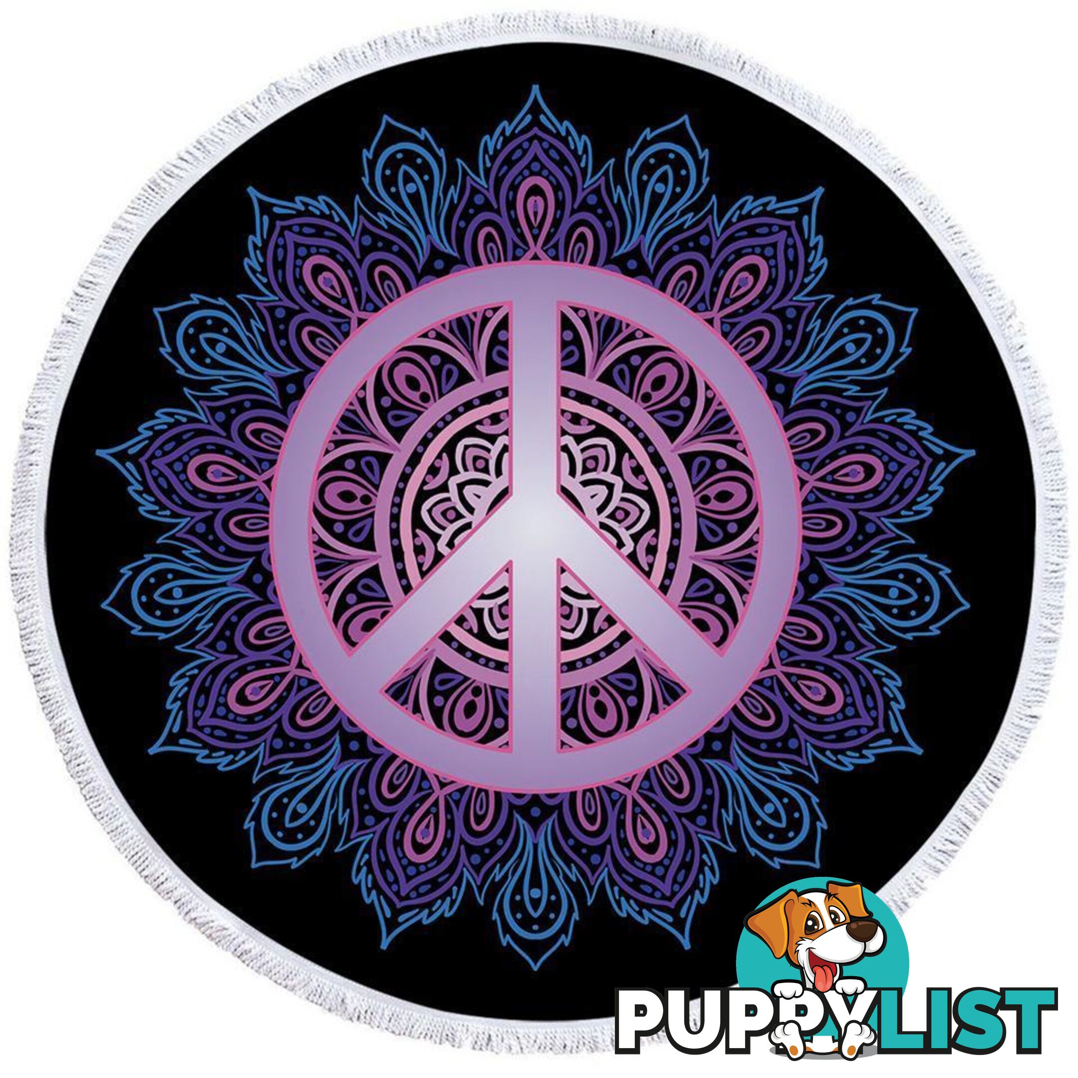 Mandala Peace Beach Towel - Towel - 7427046310277