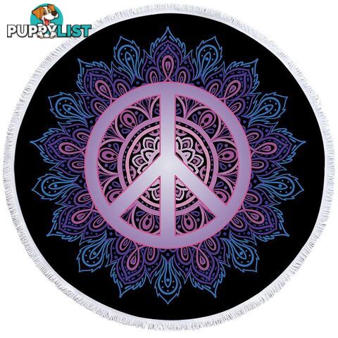 Mandala Peace Beach Towel - Towel - 7427046310277