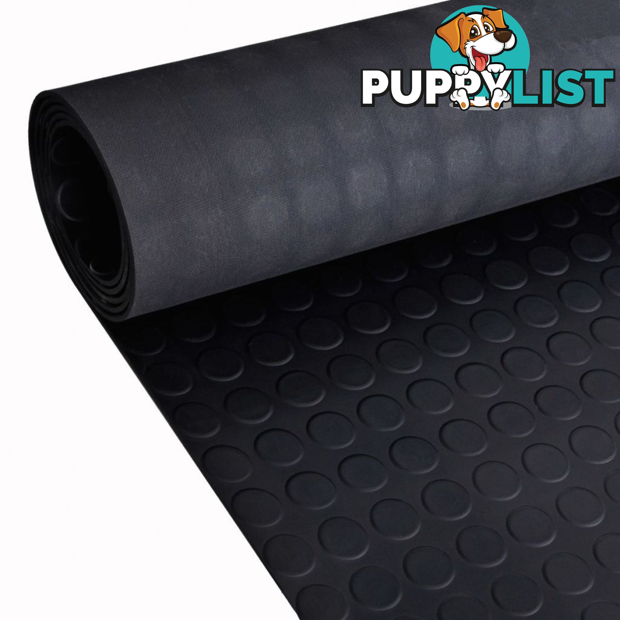 Round Dotted Anti-Slip Rubber Floor Mat 5 x 1 M - Unbranded - 4326500424631