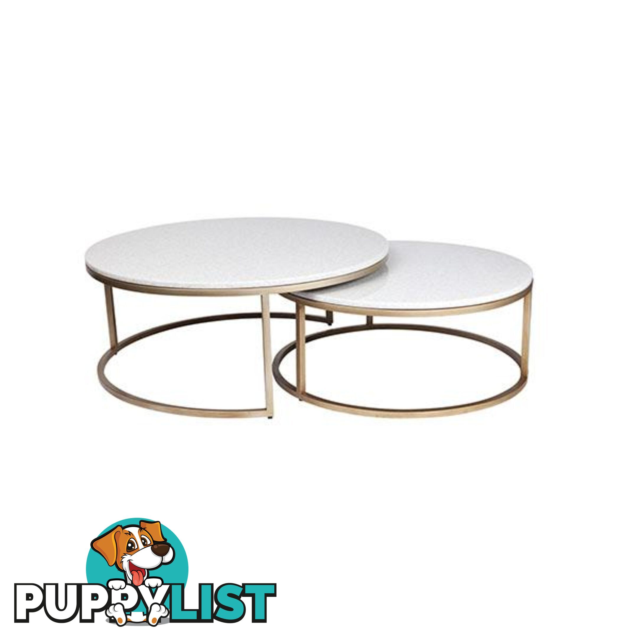 Chloe Coffee Table Gold 2 Pc - Cocktail Table - 9320294107195