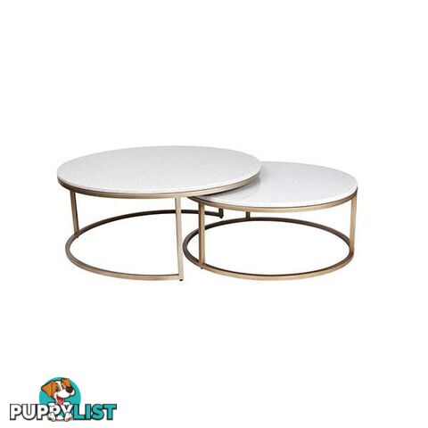 Chloe Coffee Table Gold 2 Pc - Cocktail Table - 9320294107195