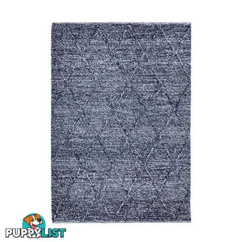 Colombo Charcoal Hand Woven Wool Rug 155 X 225 Cm - Unbranded - 7427005888748