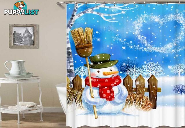 Snowman Magical Christmas Shower Curtain - Curtains - 7427046066419