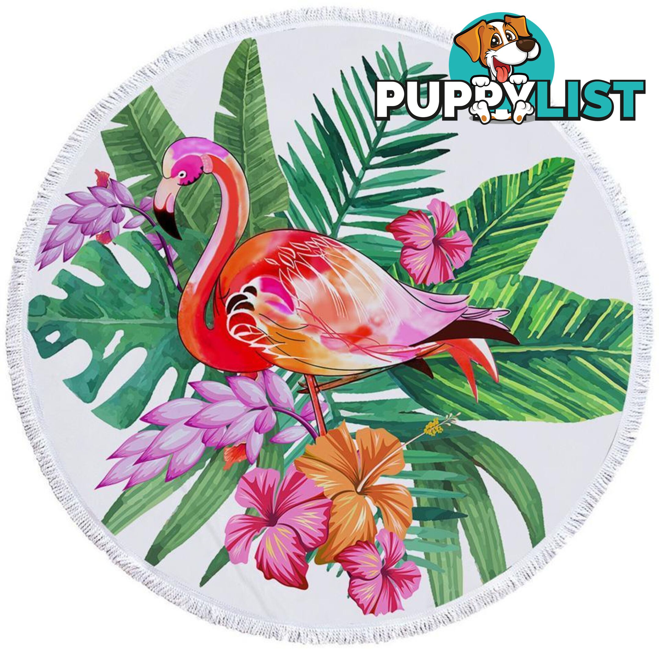 Colorful Tropical Flamingo Beach Towel - Towel - 7427046327749