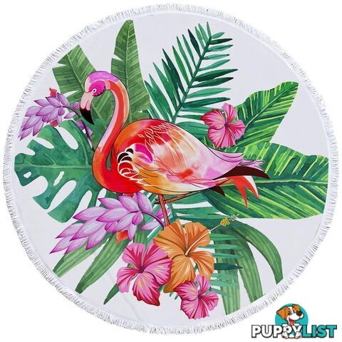 Colorful Tropical Flamingo Beach Towel - Towel - 7427046327749