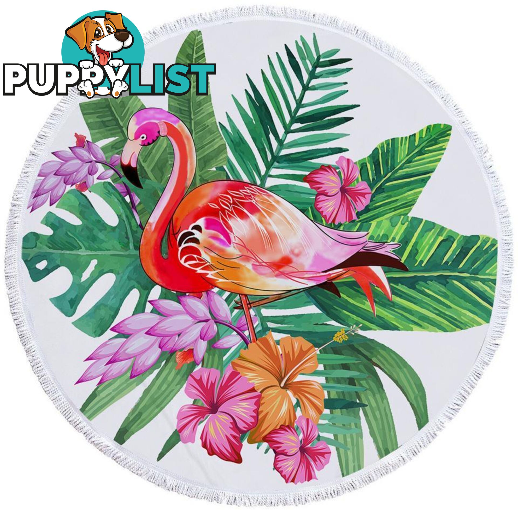 Colorful Tropical Flamingo Beach Towel - Towel - 7427046327763