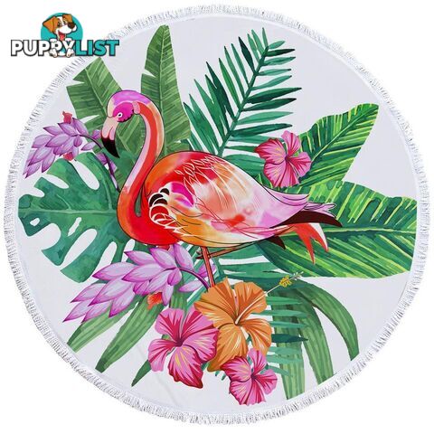 Colorful Tropical Flamingo Beach Towel - Towel - 7427046327763