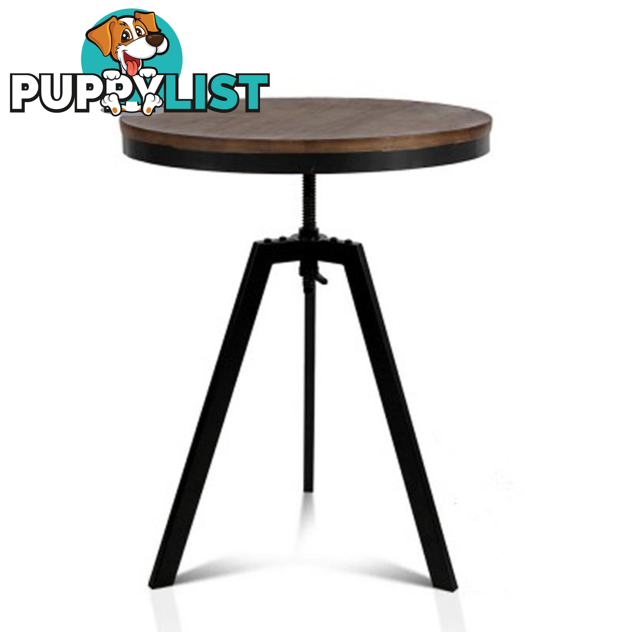 Industrial Dining Table Dark Brown and Black - Artiss - 4344744397788