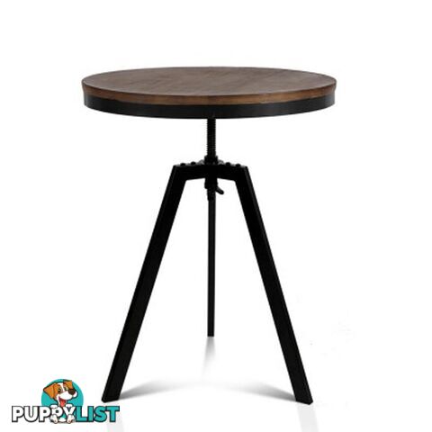 Industrial Dining Table Dark Brown and Black - Artiss - 4344744397788