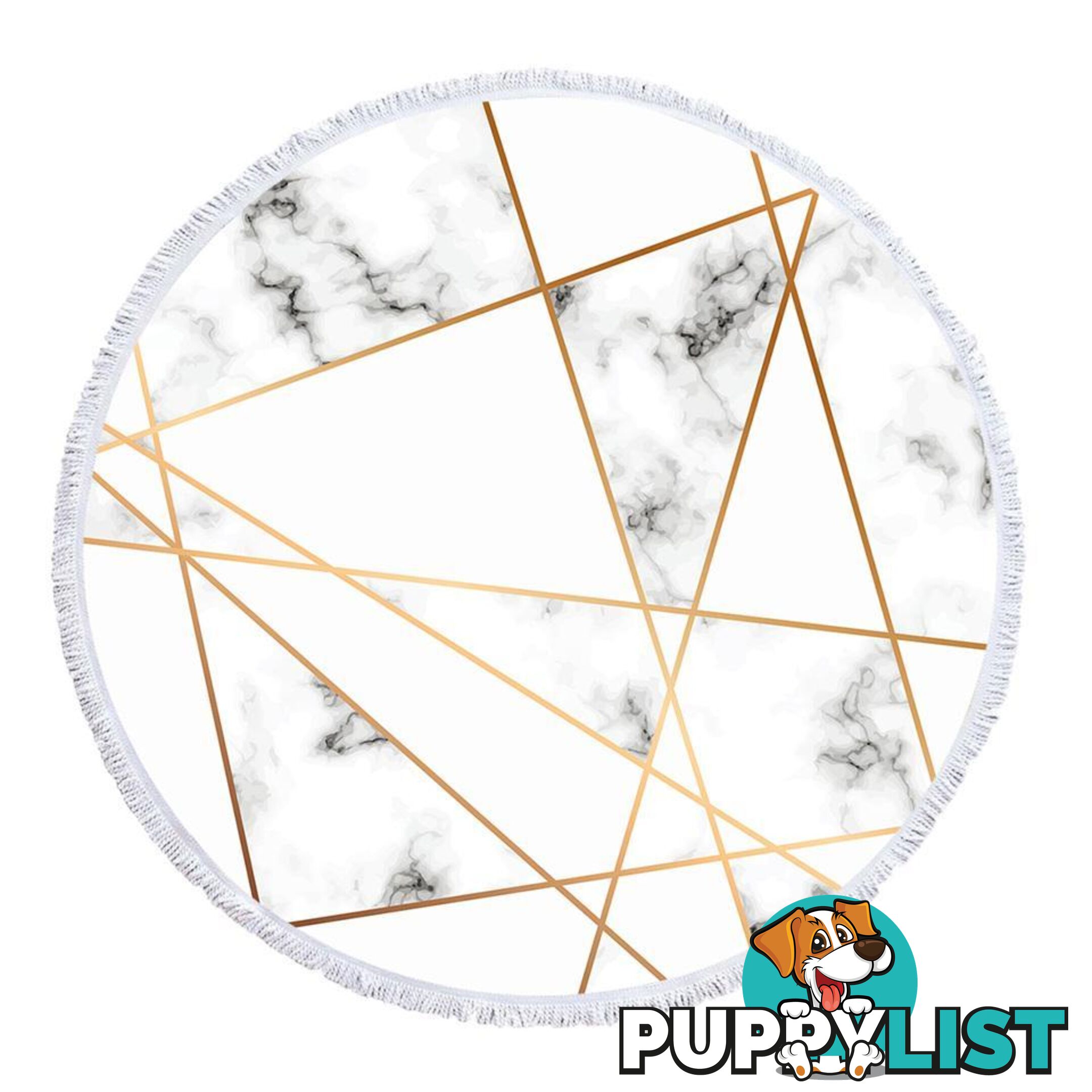 Geometric Shape Marble Beach Towel - Towel - 7427046341189