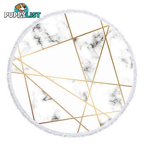 Geometric Shape Marble Beach Towel - Towel - 7427046341189