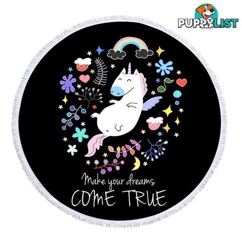 Chubby Unicorn Beach Towel - Towel - 7427046342872