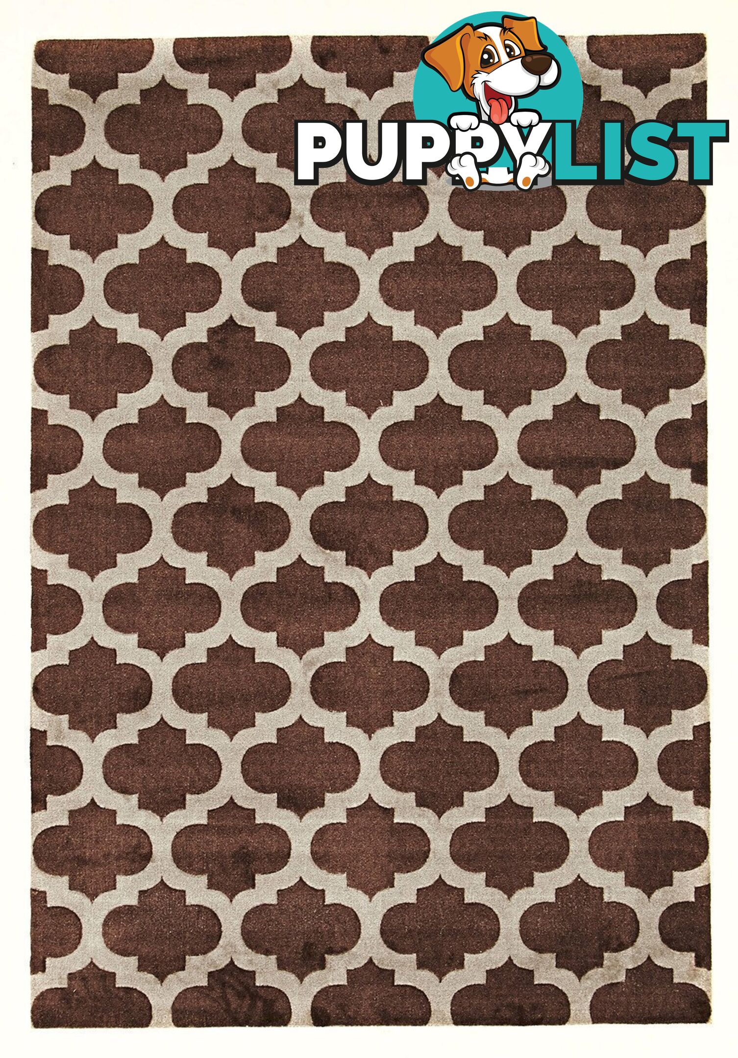 City Trellis Stylish Design Brown Rug - Unbranded - 7427046367035