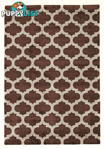 City Trellis Stylish Design Brown Rug - Unbranded - 7427046367035