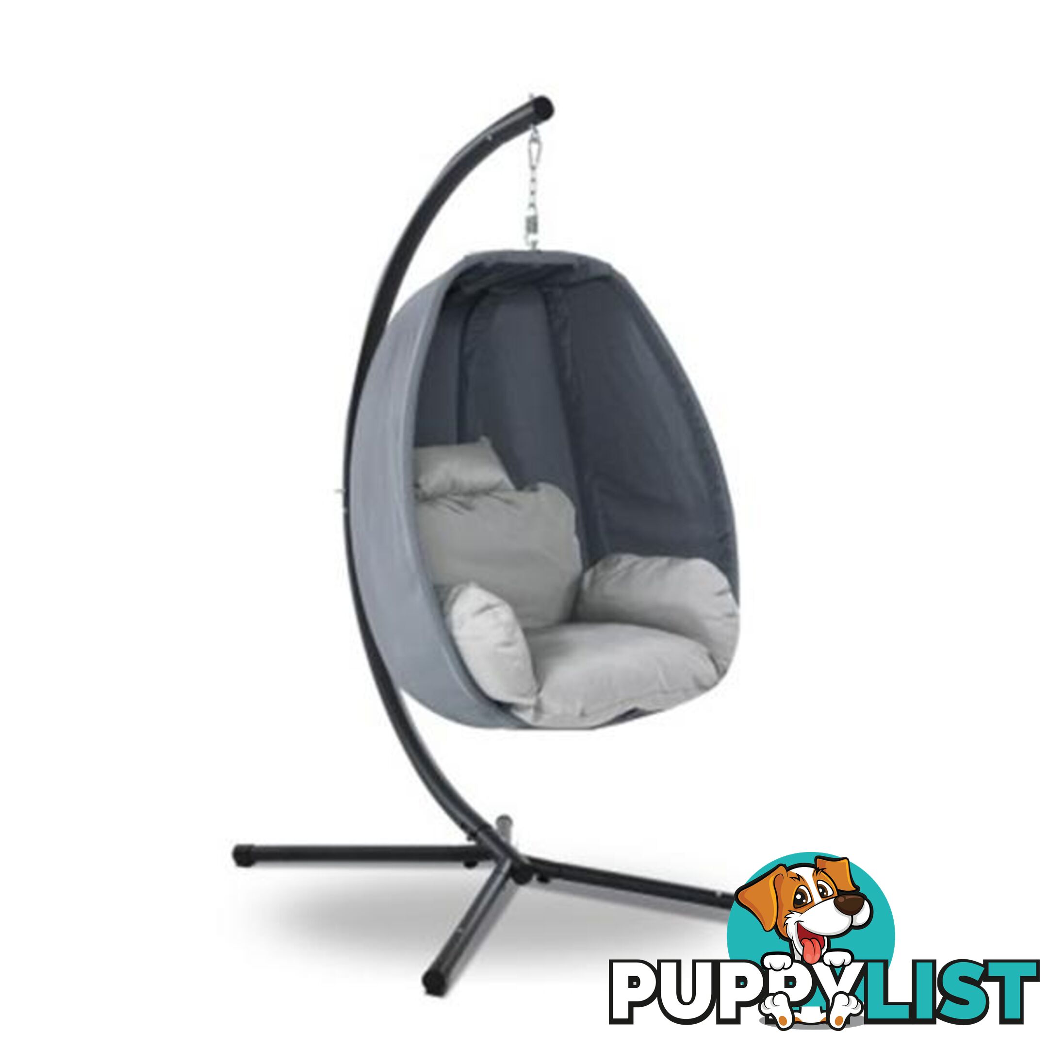 Outdoor Furniture Egg Hammock Porch Hanging Pod Swing Chair With Stand - Gardeon - 9350062282229