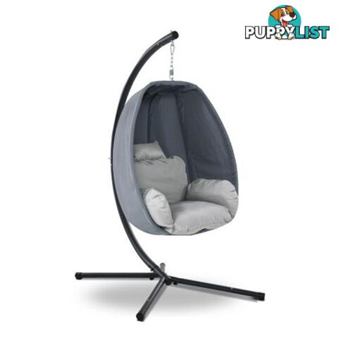 Outdoor Furniture Egg Hammock Porch Hanging Pod Swing Chair With Stand - Gardeon - 9350062282229