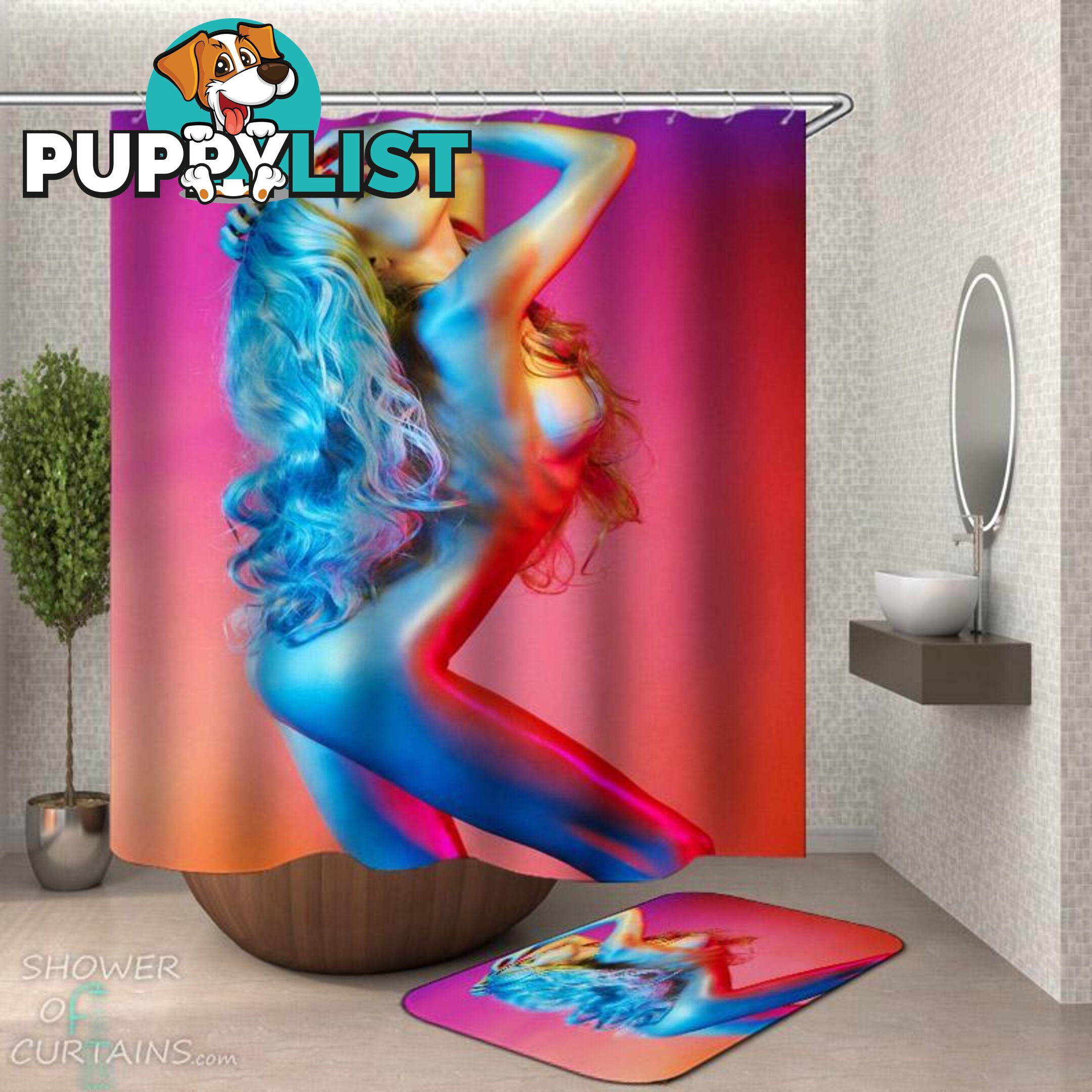 Hot Naked Girl Shower Curtain - Curtain - 7427046299848