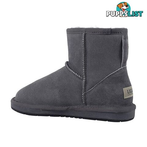 Auzland Classic Leather Water Resistant Mini Ugg Boot Grey - AUZLAND - 822427510395