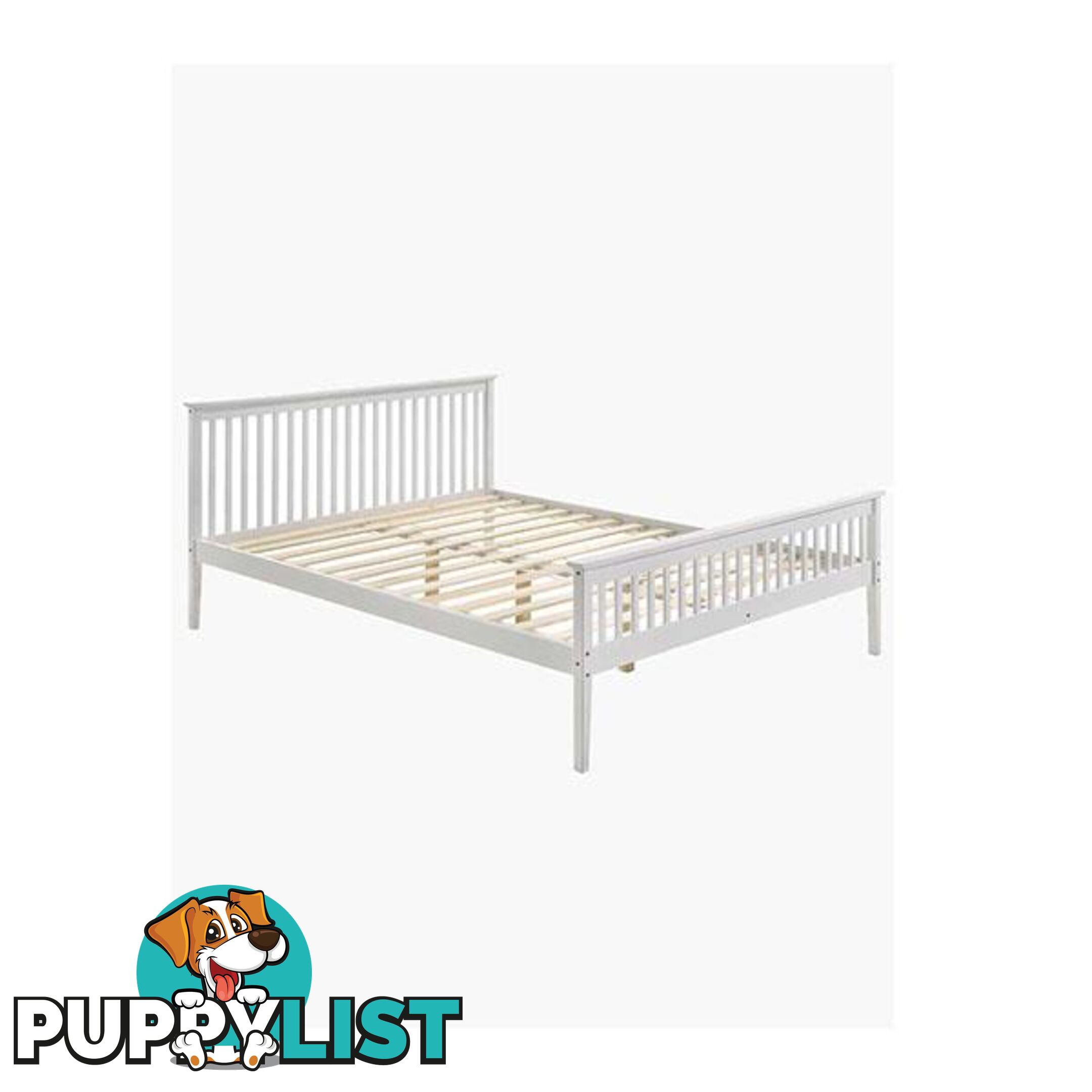 Melissa Wooden Bed Frame Queen - Bed Frame - 7427046147606