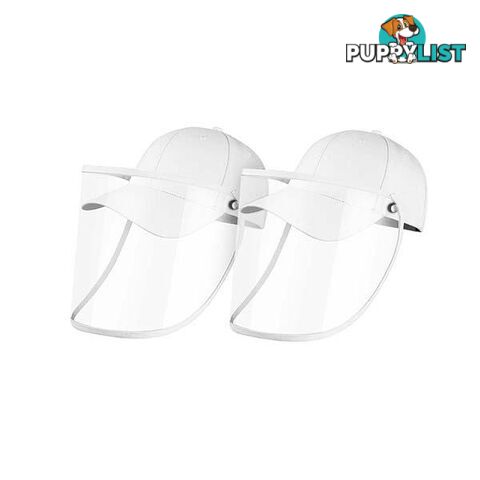 2X Outdoor Hat Anti Fog Dust Saliva Cap Face Shield Cover Adult White - Unbranded - 9476062095635