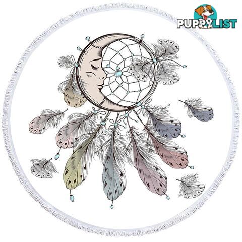 Moon Dream Catcher Beach Towel - Towel - 7427046311366