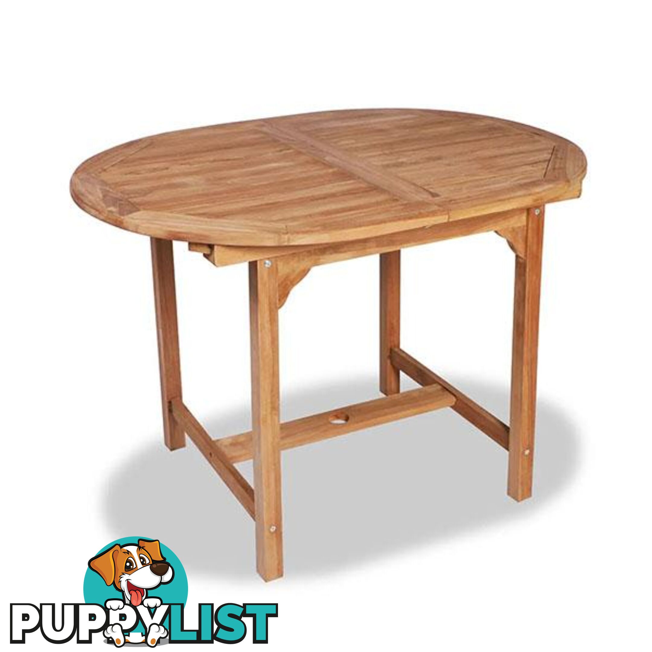 Extending Garden Table 110 To 160 X 80 X 75 Cm Solid Teak Wood - Unbranded - 8718475708148