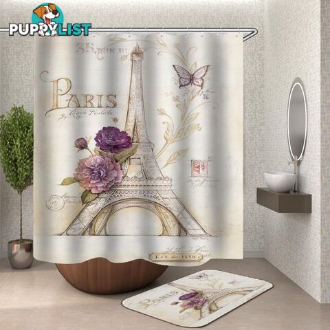 Shower Curtain of Paris Postcard Shower Curtain - Curtain - 7427046114110