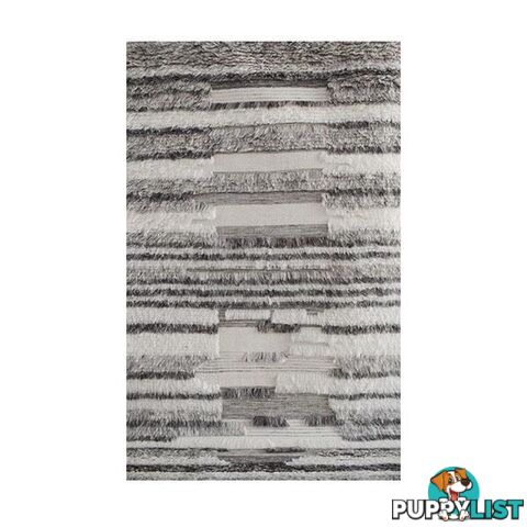 Contemporary Boho Dark Grey Wool Rug - Unbranded - 7427005874802