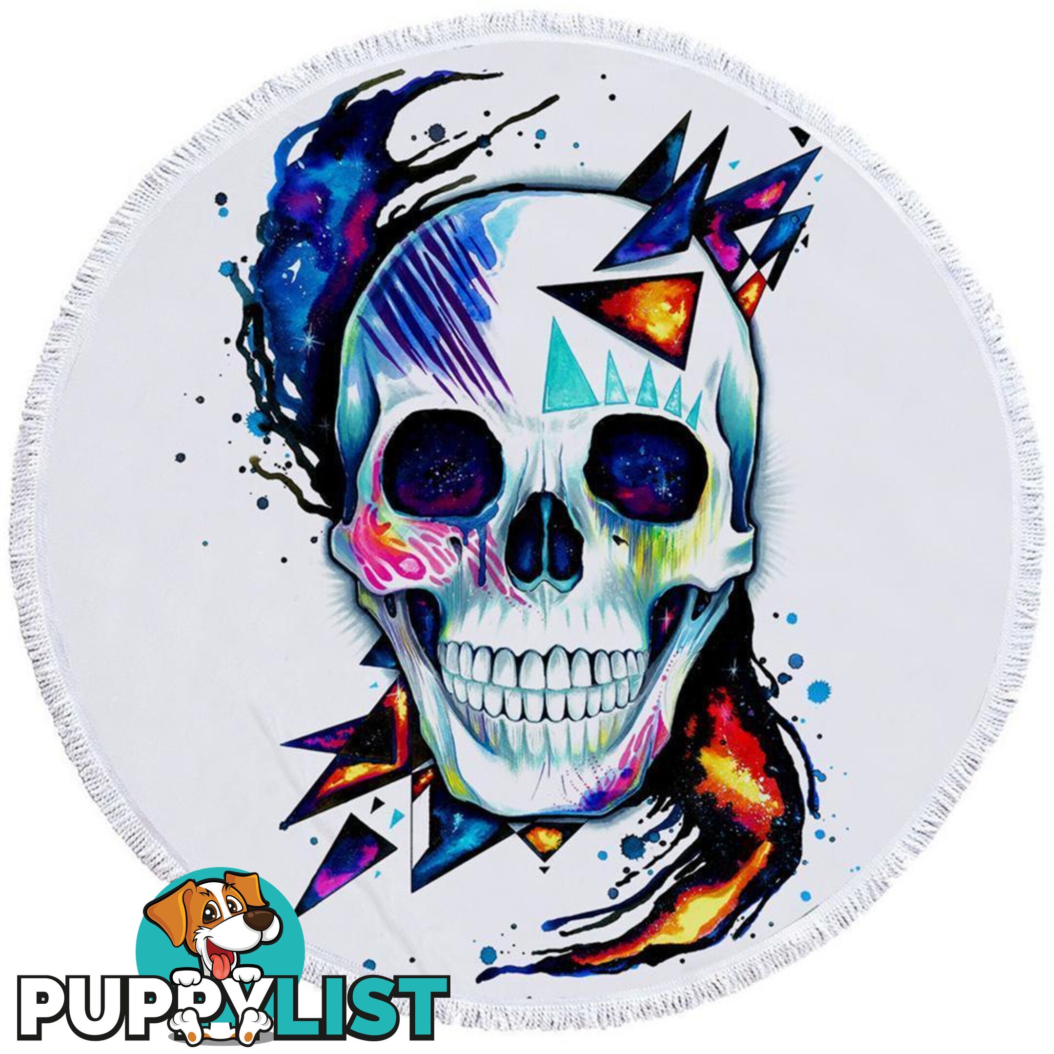 Urban Art Skull Beach Towel - Towel - 7427046330541