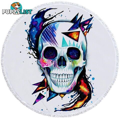 Urban Art Skull Beach Towel - Towel - 7427046330541