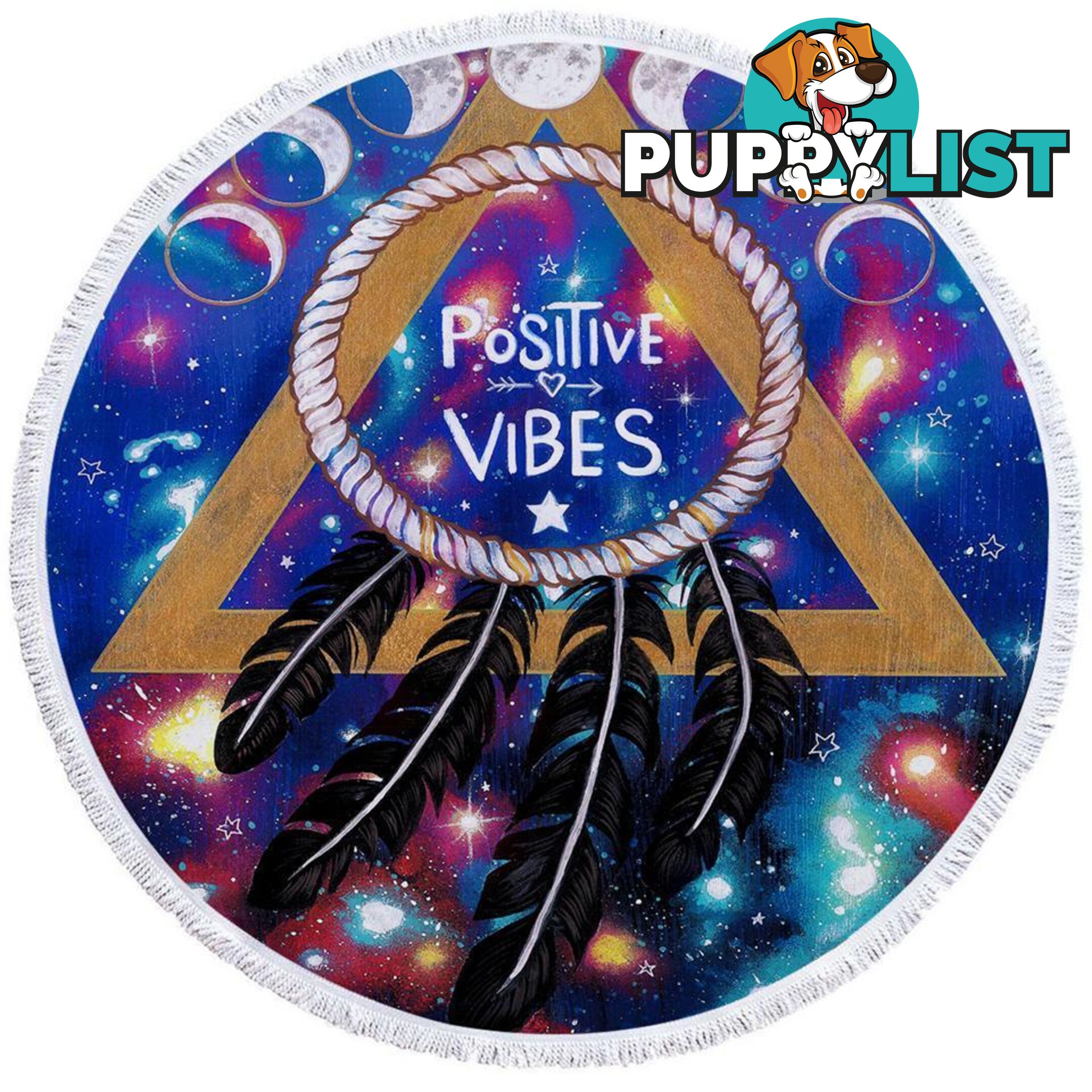 Positive Vibes Dream Catcher Beach Towel - Towel - 7427046315616