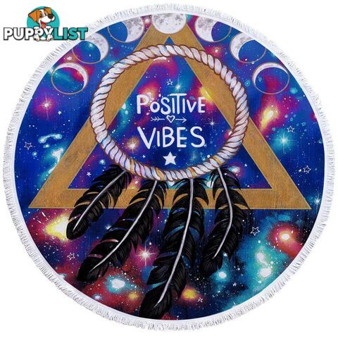 Positive Vibes Dream Catcher Beach Towel - Towel - 7427046315616