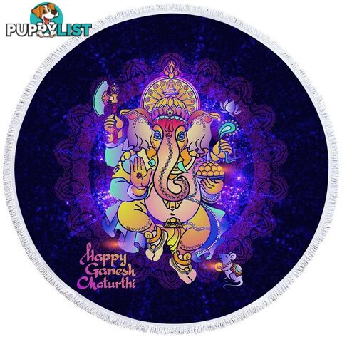 Space Ganesh Beach Towel - Towel - 7427046324694