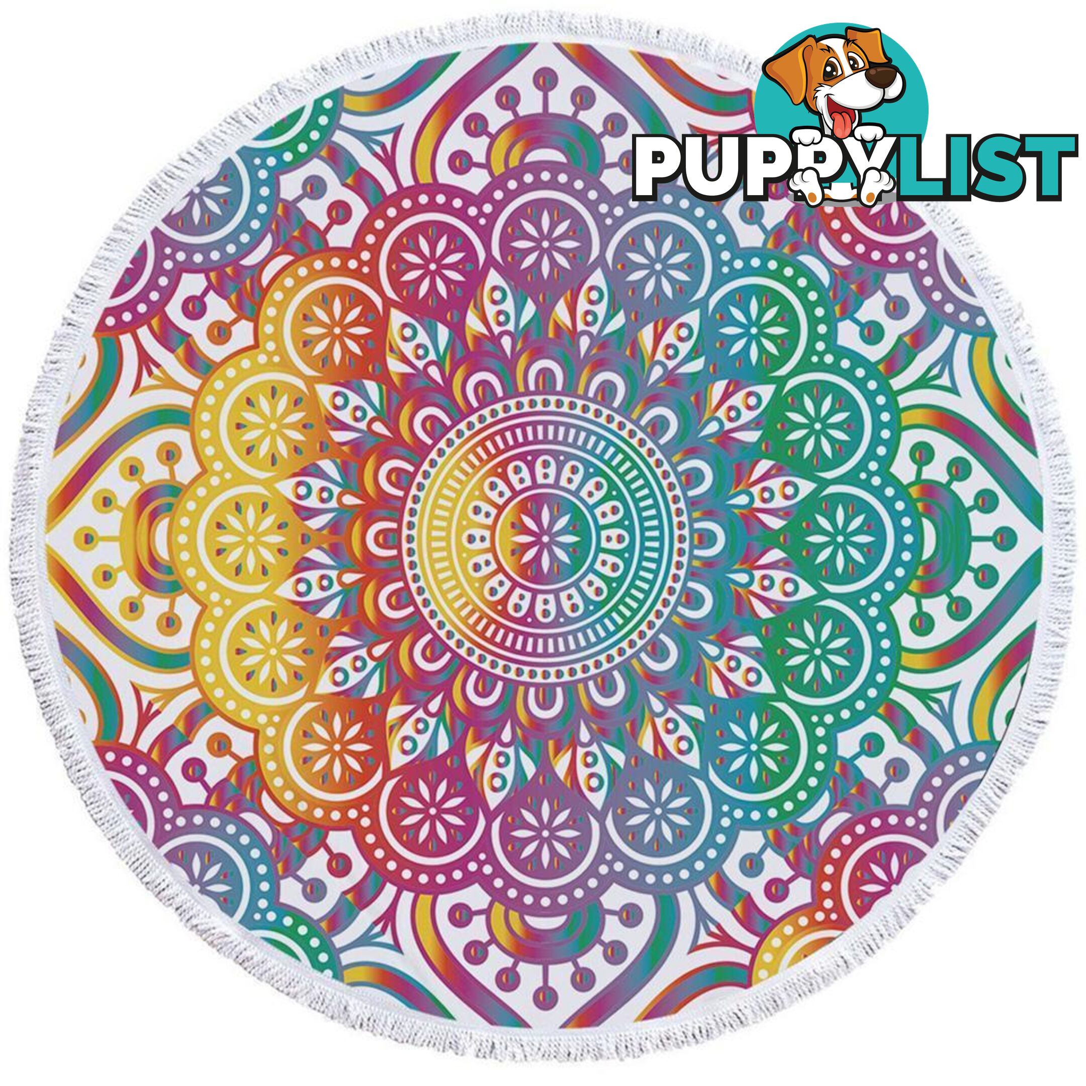 Blast of Colors Mandala Beach Towel - Towel - 7427046322829