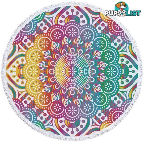 Blast of Colors Mandala Beach Towel - Towel - 7427046322829