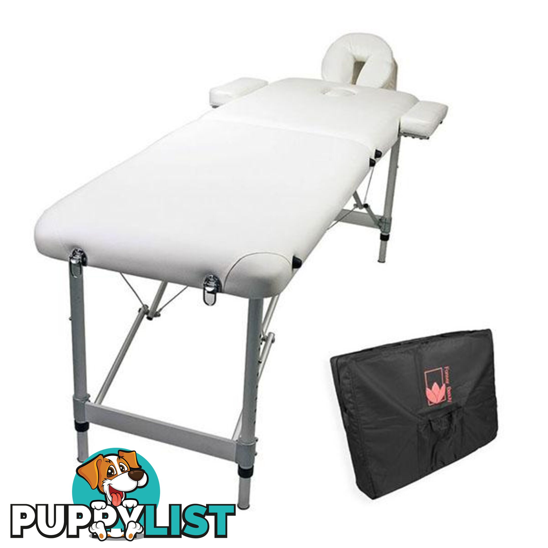 55Cm Aluminium Portable Massage Table White - Unbranded - 9352338002296