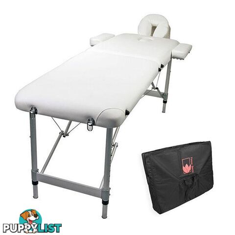 55Cm Aluminium Portable Massage Table White - Unbranded - 9352338002296