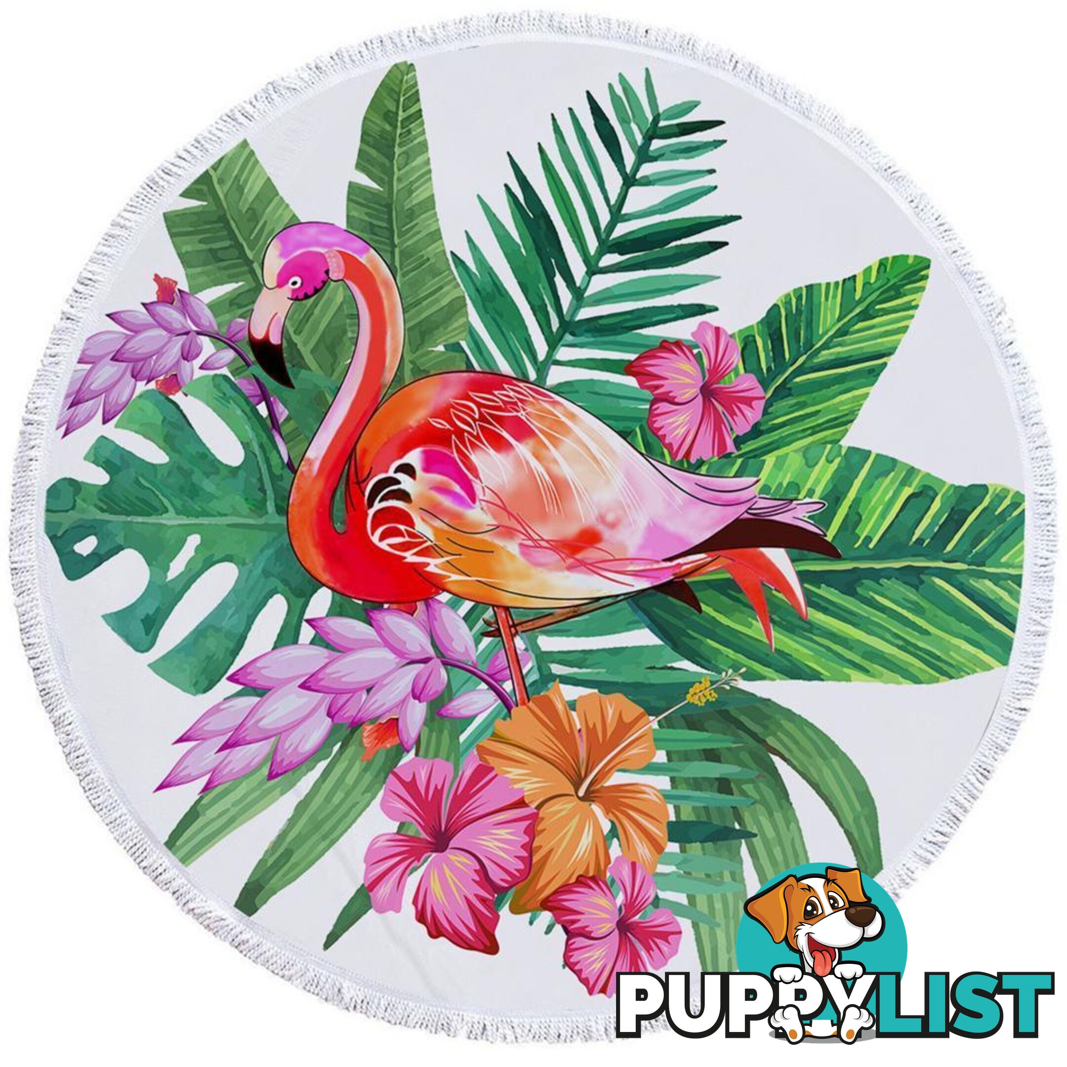 Colorful Tropical Flamingo Beach Towel - Towel - 7427046327756