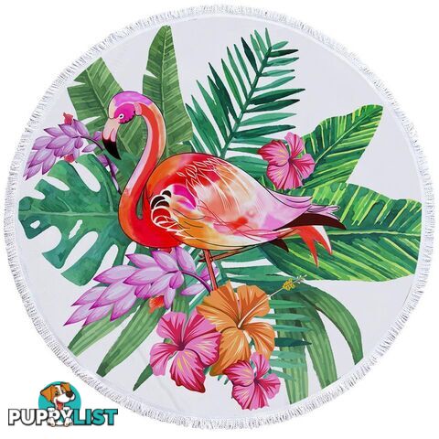 Colorful Tropical Flamingo Beach Towel - Towel - 7427046327756