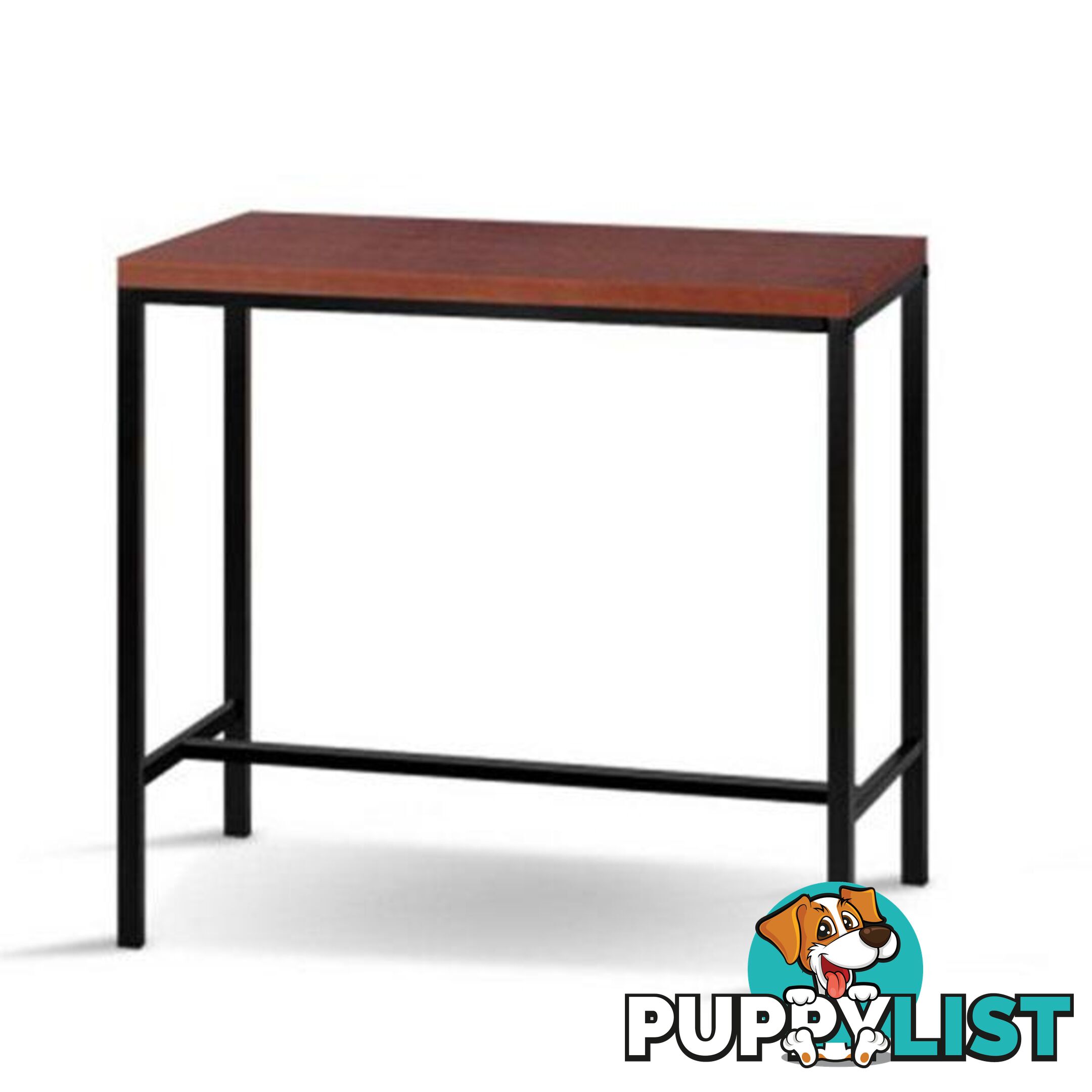 Pine Wood Metal Frame Bar Table - Artiss - 9350062237991